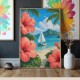 Monstera Beach Paint by Numbers for Adults, Tropical Color by Number Printable